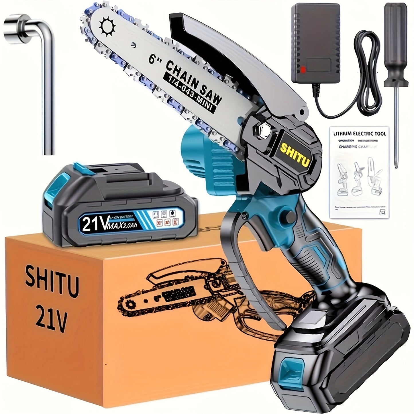 Mini Cordless Chainsaw - Lightweight, Portable, Rechargeable Battery | Safe Trimming for Tree Branches, Courtyard, Household, Garden, Gifts for Men Store ARBELLA'S