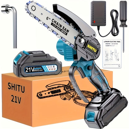 Mini Cordless Chainsaw - Lightweight, Portable, Rechargeable Battery | Safe Trimming for Tree Branches, Courtyard, Household, Garden, Gifts for Men Store ARBELLA'S