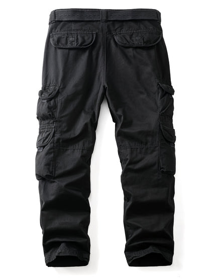 Men's 10-Pocket  Outdoor Pants - Durable Cotton Anti-Tear Fabric, Loose Fit Straight-Leg Design with Multiple Utility Pockets for Hiking, Camping & Casual Wear (Spring/Fall/Summer). Store ARBELLA'S