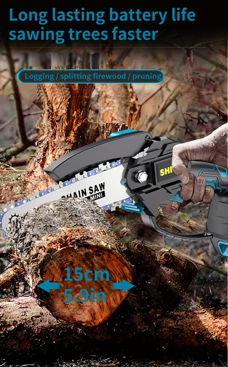 Mini Cordless Chainsaw - Lightweight, Portable, Rechargeable Battery | Safe Trimming for Tree Branches, Courtyard, Household, Garden, Gifts for Men Store ARBELLA'S