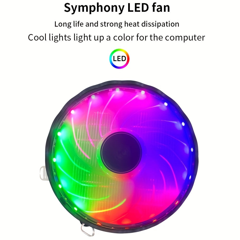 CPU Cooling Fan 120mm RGB PWM 4Pin Heat sink For Intel LGA 2011,2011-3,1155,1150 755,1151,1156,1700,1200,X79,X99,FM1,FM2,AMD, AM5, AM3, AM4 Speed 1500 ±10 RPM