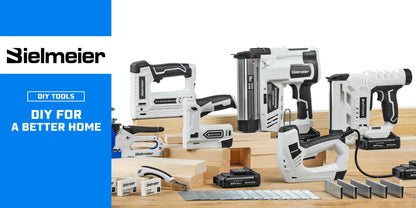 Cordless 2-in-1 Nail Gu] Bielmeier 2-in-1 Cordless Nail Gun 20V/4V, No Compressor, No Cord, Lightweight Design for Carpentry & Upholstery, with LED Work Light, Safety Striker Guard, Adjustable Depth, Battery & Charger, 1600/2 Store ARBELLA'S