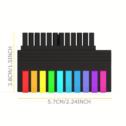 ARGB Rainbow ATX 24-Pin 90 Degree Power Connector 5V 3 Pin Power Adapter For Computer Motherboard ATX Power Supply-1 Pack