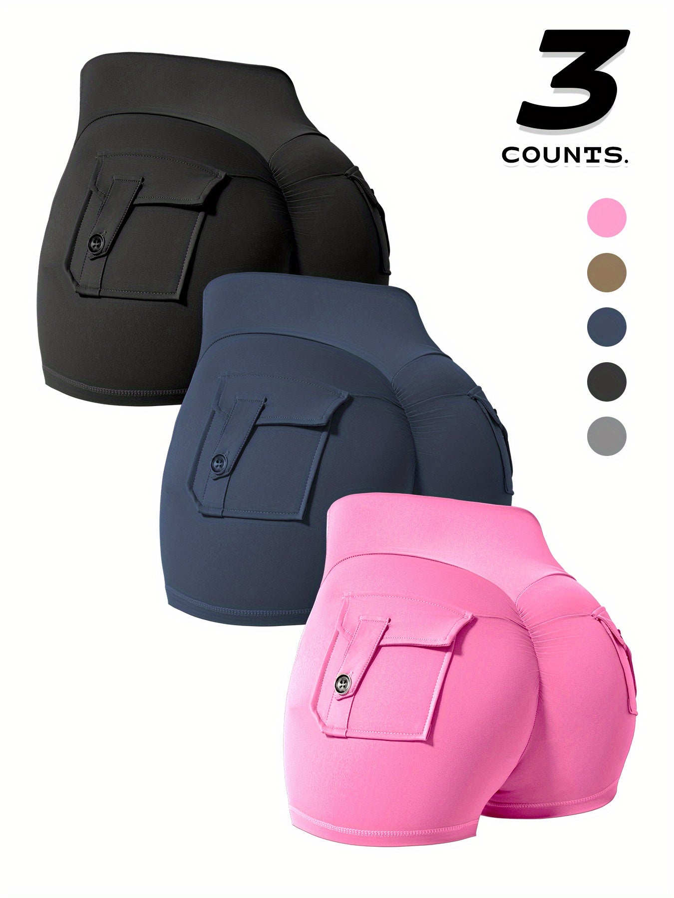 1 Pack Women's Sports Shorts, High Waist Design, Soft and Comfortable, Suitable for Sports and Yoga, Can Effectively Control the Abdomen. Store ARBELLA'S