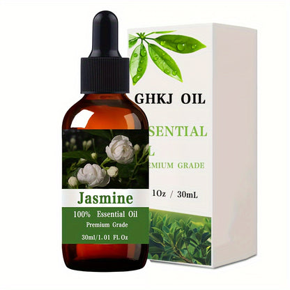 Jasmine Essential Oil, 30ml/1.01 Fl.Oz, 100% Pure Care Grade For Nail, Hair & Skin Care, Massage, Diffusers Humidifier, Aromatherapy, Moisturizing Massage Essential Oil For Men & Women