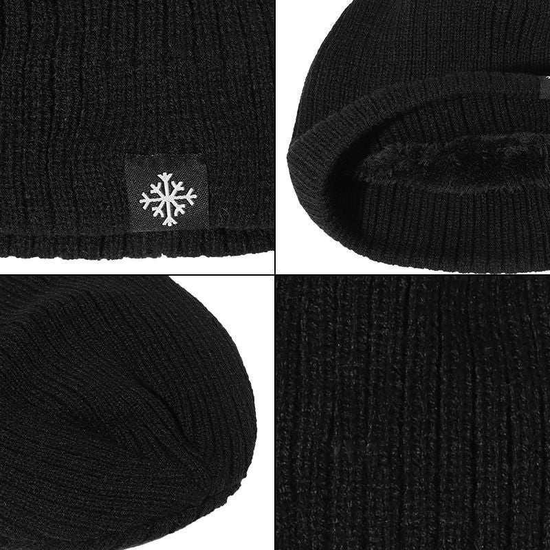 Fleece-Lined Knit Beanie Hat - Thick Warm Winter Skull Cap, 100% Acrylic, High Elasticity, Solid Color (Grey/Black/Brown/Charcoal), Casual Unisex Design for Men & Women Store ARBELLA'S