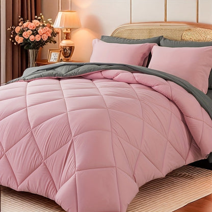 7pcs Luxurious Ultra-Soft Comforter Set | Breathable, Quilted Comforter, Flat Sheet, Fitted Sheet, Pillowcases, Pillow Shams | Warmth for All Seasons, School, Valentine's Day, Boys And Girls, Bed In A Bag Store ARBELLA'S
