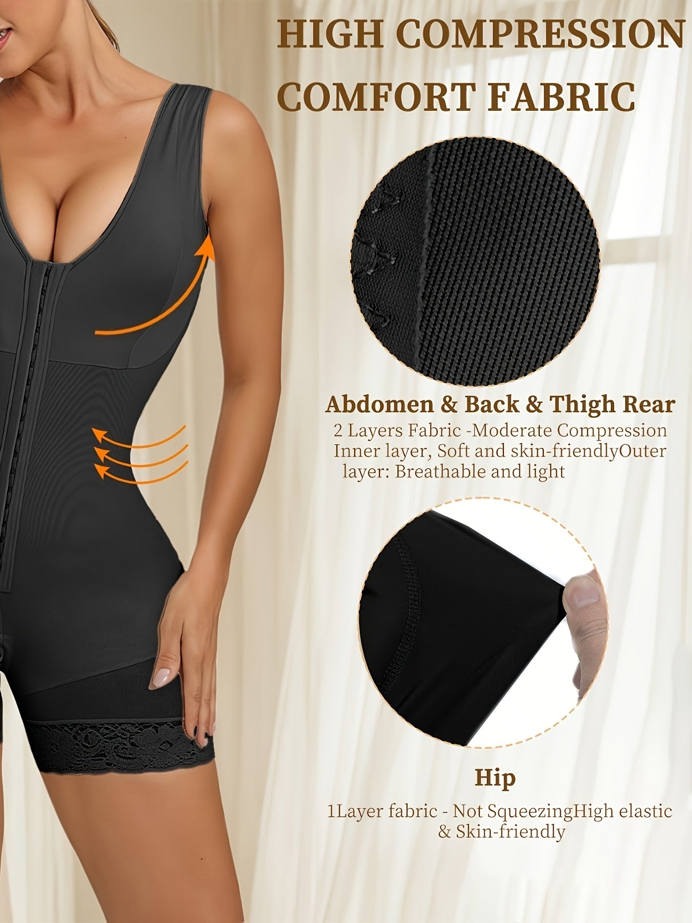 Women's High Waist Butt Lifting Shapewear | Colombian Zipper Crotch Body Shaper | High Compression Tummy Control Fajas Colombianas for Hourglass Figure Store ARBELLA'S