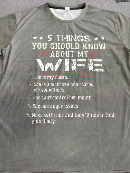 Summer Vintage Letter Print Men's Short Sleeve Round Neck T-shirt | For Casual Daily Wear Store ARBELLA'S