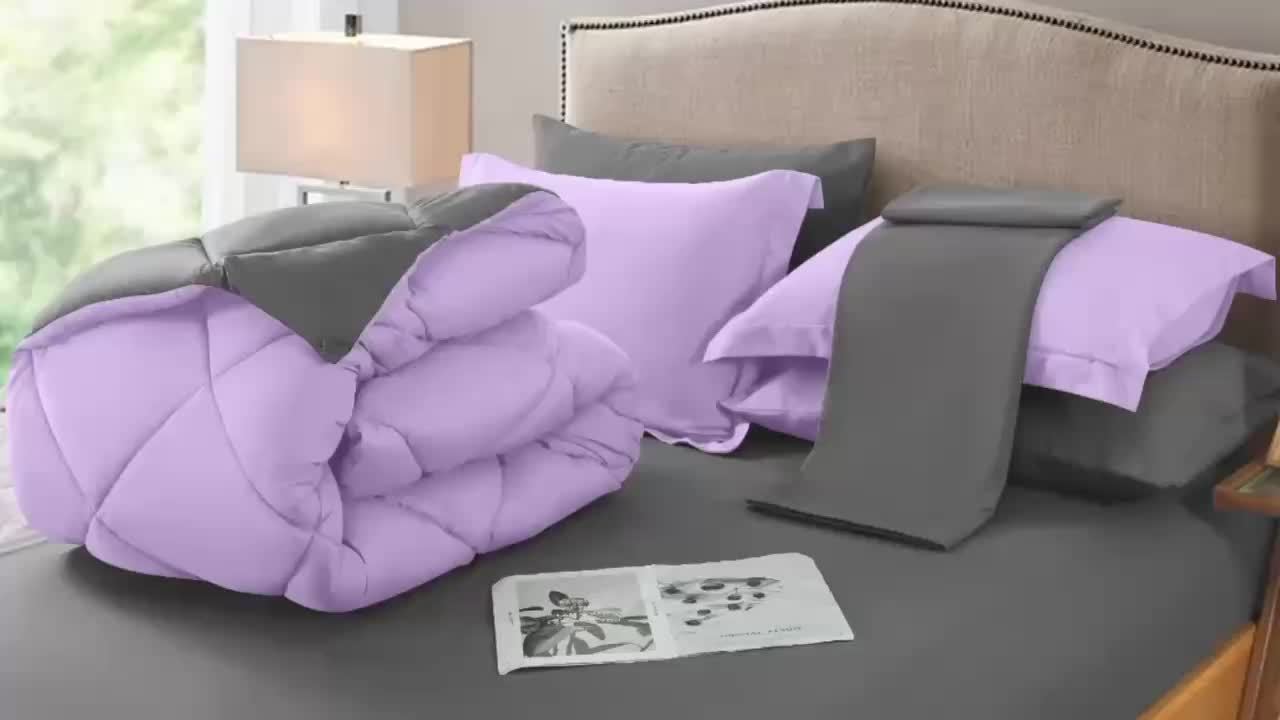 7pcs Luxurious Ultra-Soft Comforter Set | Breathable, Quilted Comforter, Flat Sheet, Fitted Sheet, Pillowcases, Pillow Shams | Warmth for All Seasons, School, Valentine's Day, Boys And Girls, Bed In A Bag Store ARBELLA'S