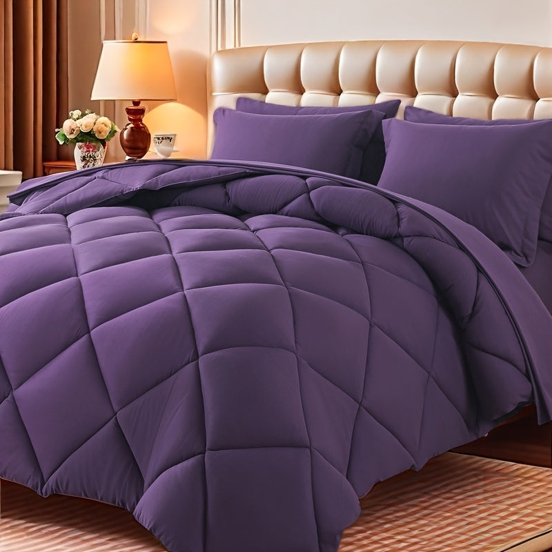 7pcs Luxurious Ultra-Soft Comforter Set | Breathable, Quilted Comforter, Flat Sheet, Fitted Sheet, Pillowcases, Pillow Shams | Warmth for All Seasons, School, Valentine's Day, Boys And Girls, Bed In A Bag Store ARBELLA'S