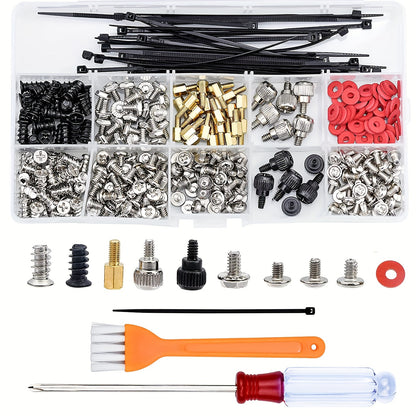 368-Piece Computer Repair Kit - Comprehensive Assembly and Maintenance Essentials with Screw Kit, Motherboard Standoffs, Fan, and Power Repair Screws