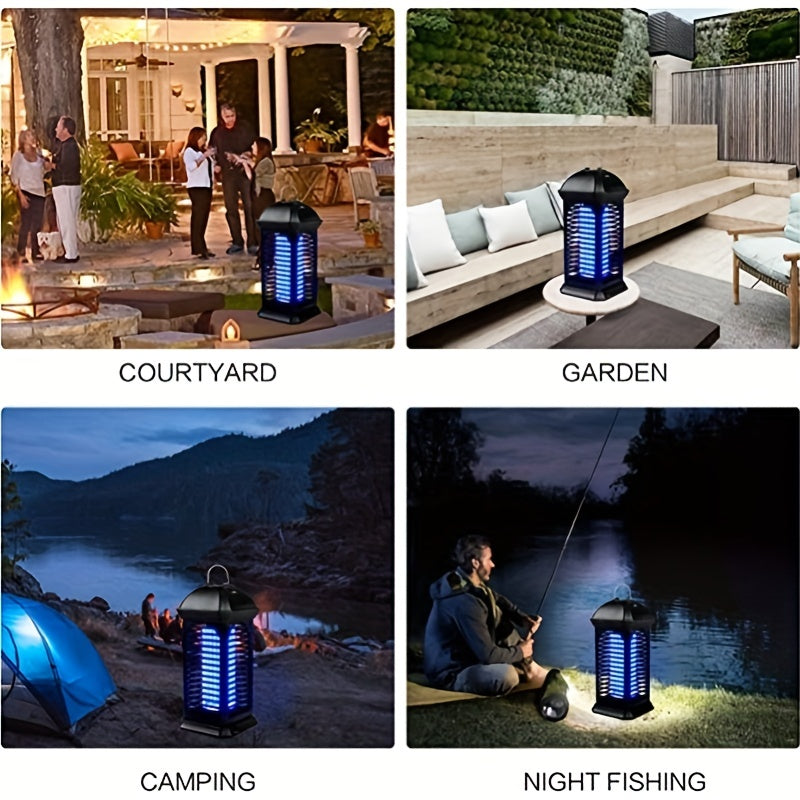 110V Powerful Outdoor Mosquito Killer - Effective Insect Repellent for Courtyard Use - Electric Fly Trap with US Plug for Mosquito Control