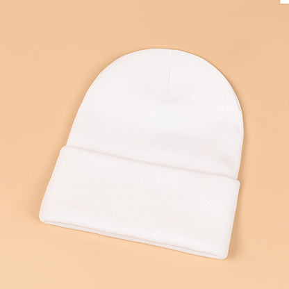 Candy Color Unisex Basic Beanie Simple Label Patch Knit Hats Warm Skull Cap Cuffed Beanies For Women Men Autumn & Winter Store ARBELLA'S