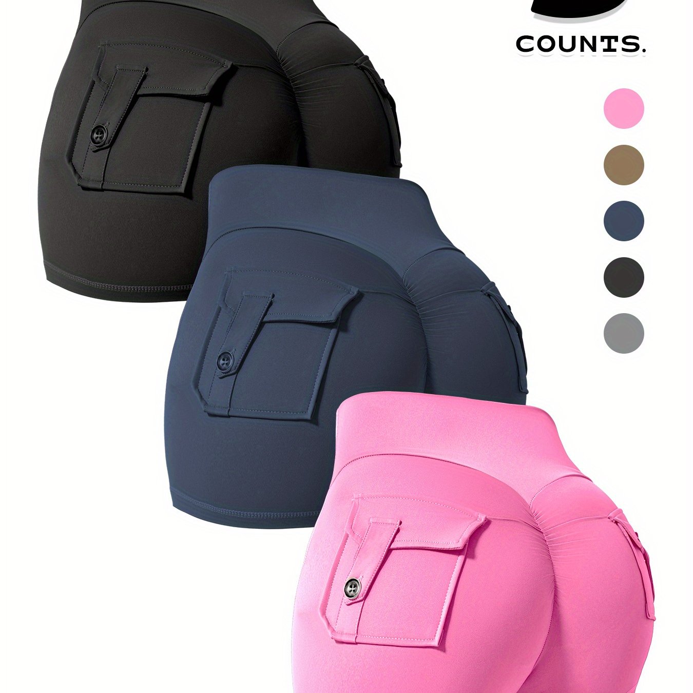 1 Pack Women's Sports Shorts, High Waist Design, Soft and Comfortable, Suitable for Sports and Yoga, Can Effectively Control the Abdomen. Store ARBELLA'S