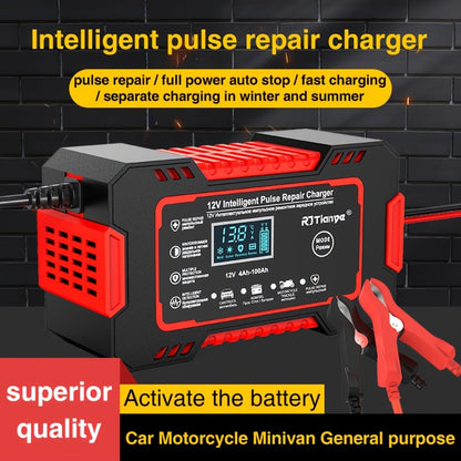 Advanced 12V 6A Smart Car Battery Charger - Fast Pulse Repair, LCD Display, AGM Deep Cycle GEL Lead-Acid Compatible, Auto and Motorcycle Battery Charger with Multi-Protection