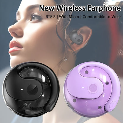 New Wireless BT5.3 Earbuds, Bass Stereo Sound, With Microphone, Open-ear Style, HD Voice With Smart Noise Reduction, Sports Headset With Wireless Charging Case, Wireless Gaming/Sports Earphone For Apple And Android