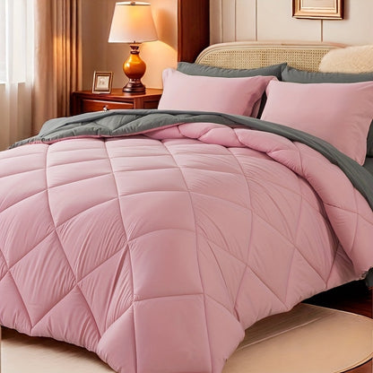 7pcs Luxurious Ultra-Soft Comforter Set | Breathable, Quilted Comforter, Flat Sheet, Fitted Sheet, Pillowcases, Pillow Shams | Warmth for All Seasons, School, Valentine's Day, Boys And Girls, Bed In A Bag Store ARBELLA'S