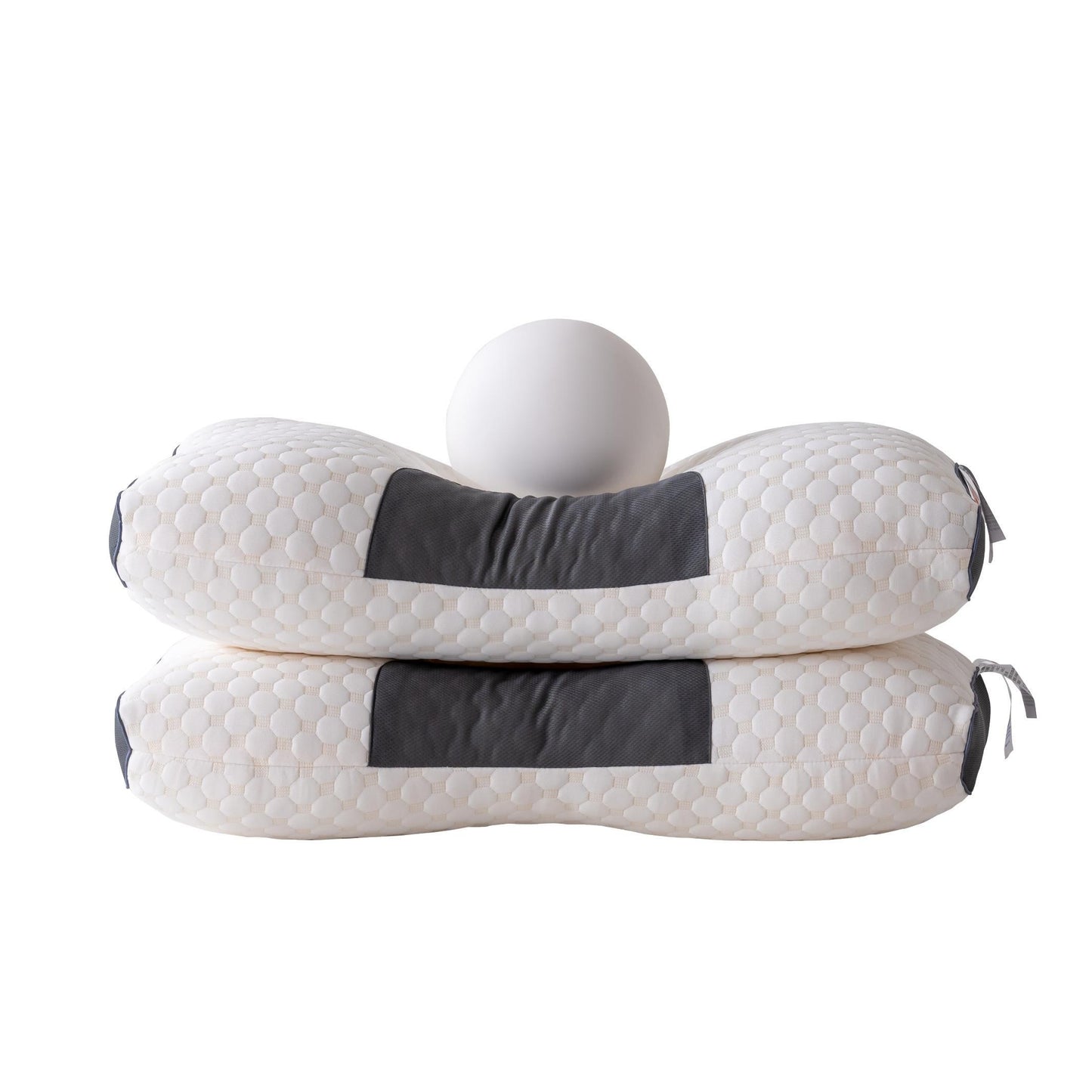 1pc/2pcs Ultimate Cervical Orthopedic Pillow - Ergonomic Neck Support For Deep Sleep - Side & Back Sleeper Friendly - Enjoy Soothing Home Massages - Durable, Machine-Washable Pillow Core, All-Season Comfort