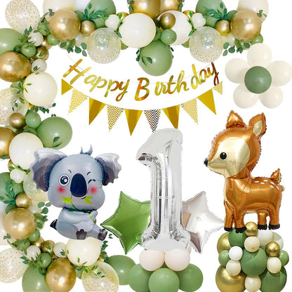 APERIL Girl First Birthday Balloon Jungle Safari Birthday Party Decorations for Kids Boy Baby Shower Wild One Party Supplies STORE ARBELLA'S