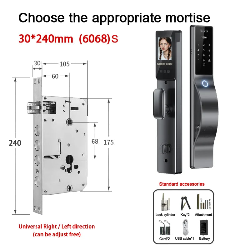 Waterproof 3D face recognition WISHOME WIFI APP RFID Card Code Keyless Smart Electronic Door Lock Aluminum/Glass Sliding Store ARBELLA'S