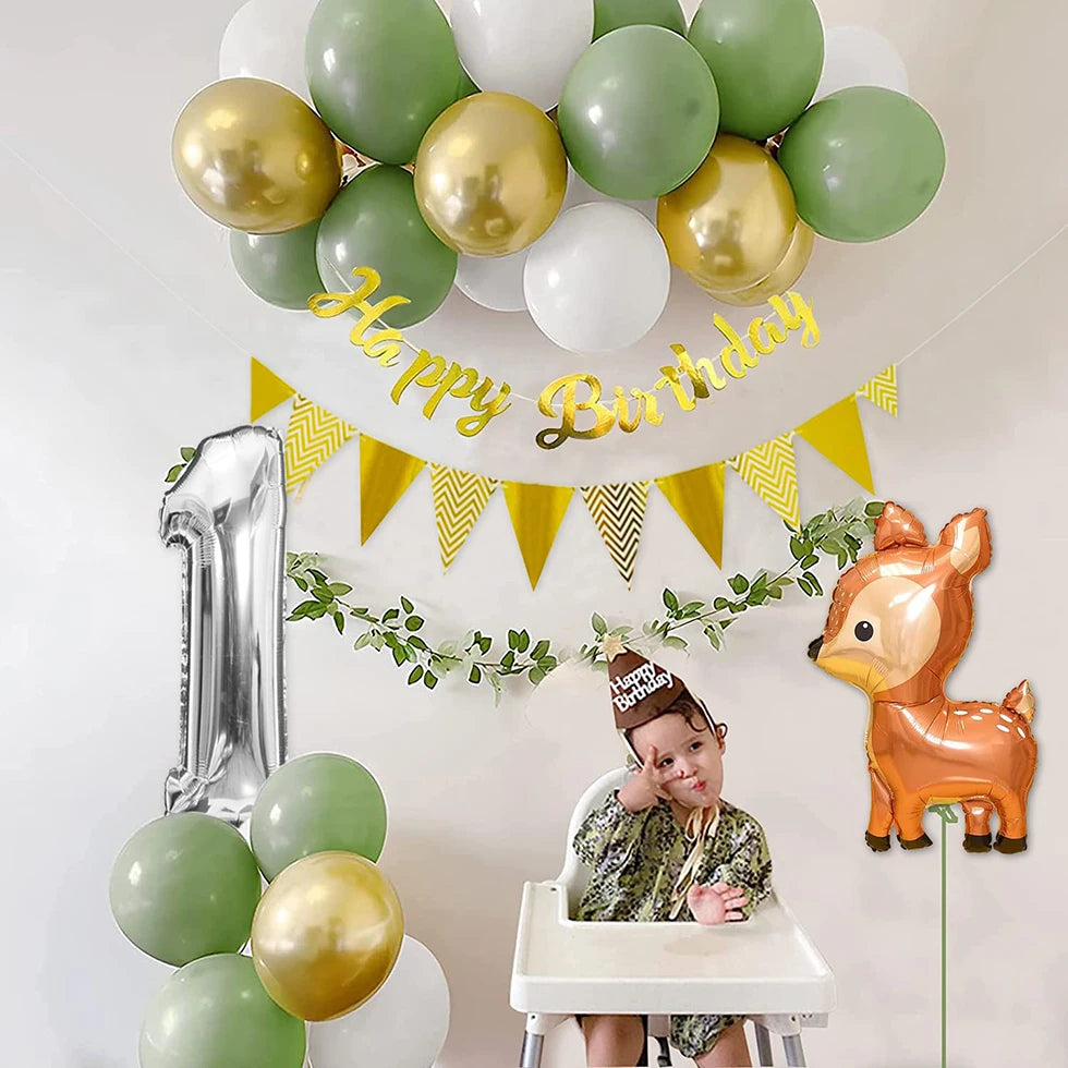 APERIL Girl First Birthday Balloon Jungle Safari Birthday Party Decorations for Kids Boy Baby Shower Wild One Party Supplies STORE ARBELLA'S