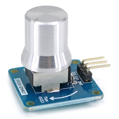 Sensor de ángulo giratorio de alta sensibilidad, Control de volumen ajustable, perilla de potenciómetro, módulo de interruptor blanco para Arduino