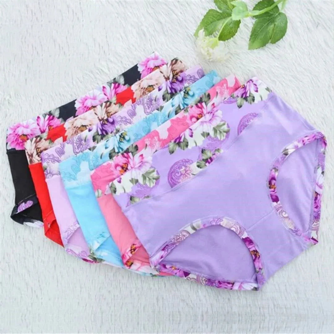 5Pcs Print Panties Women's Underwear Cute Cotton Panties Plus Size Briefs Girl Ladies Lingeries Panty Sexy Underpants For  Women Store ARBELLA'S