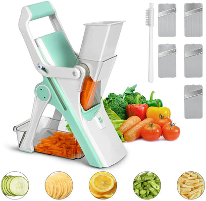 5-in-1 safe multifunctional slicer mandolin manual vegetable cutter radish fries tool kitchen accessories gadget meat cutter