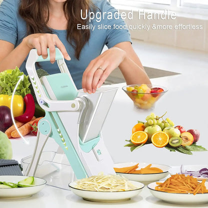 5-in-1 safe multifunctional slicer mandolin manual vegetable cutter radish fries tool kitchen accessories gadget meat cutter