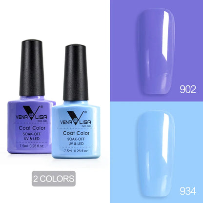 High Quality CANNI Gel Varnish Lacquer Nail Art DIY 60 Colors VENALISA Soak off Organic Odorless Enamels LED UV Nail Gel Polish