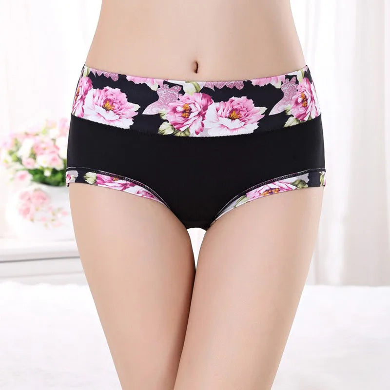 5Pcs Print Panties Women's Underwear Cute Cotton Panties Plus Size Briefs Girl Ladies Lingeries Panty Sexy Underpants For  Women Store ARBELLA'S