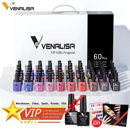 High Quality CANNI Gel Varnish Lacquer Nail Art DIY 60 Colors VENALISA Soak off Organic Odorless Enamels LED UV Nail Gel Polish