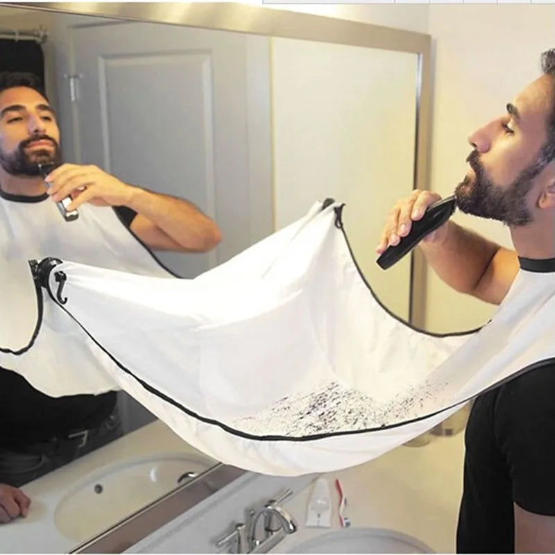 Delantal de baño para hombre, delantal para Barba, soporte para maquinilla de afeitar, recogedor de barba, paño Floral impermeable, regalo de limpieza de baño para hombre