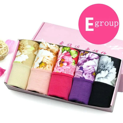 5Pcs Print Panties Women's Underwear Cute Cotton Panties Plus Size Briefs Girl Ladies Lingeries Panty Sexy Underpants For  Women Store ARBELLA'S