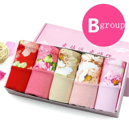 5Pcs Print Panties Women's Underwear Cute Cotton Panties Plus Size Briefs Girl Ladies Lingeries Panty Sexy Underpants For  Women Store ARBELLA'S