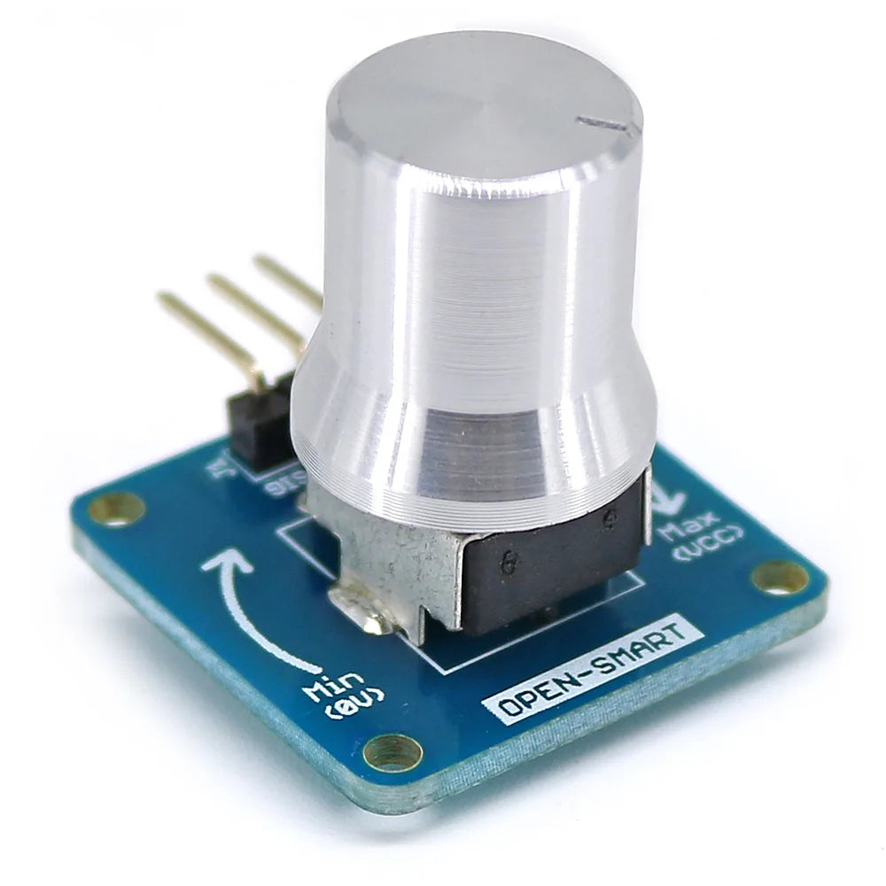 Sensor de ángulo giratorio de alta sensibilidad, Control de volumen ajustable, perilla de potenciómetro, módulo de interruptor blanco para Arduino