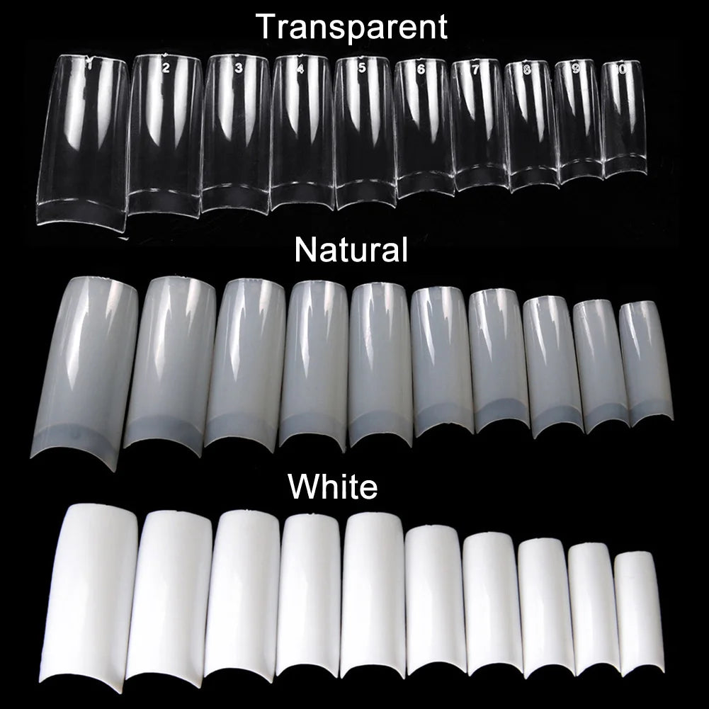 100/500pcs Nails Half French False Nail Art Tips Acrylic UV Gel Manicure Tip Nail French Nail Piece Finished uñas postizas DIY