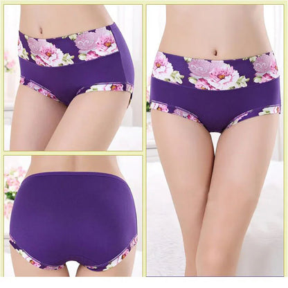 5Pcs Print Panties Women's Underwear Cute Cotton Panties Plus Size Briefs Girl Ladies Lingeries Panty Sexy Underpants For  Women Store ARBELLA'S