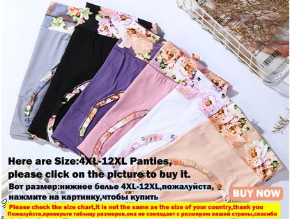5Pcs Print Panties Women's Underwear Cute Cotton Panties Plus Size Briefs Girl Ladies Lingeries Panty Sexy Underpants For  Women Store ARBELLA'S
