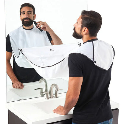 Delantal de baño para hombre, delantal para Barba, soporte para maquinilla de afeitar, recogedor de barba, paño Floral impermeable, regalo de limpieza de baño para hombre