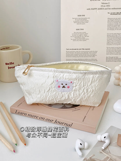 Little White Bear Original Pencil Case INS Style K-style Cute Young Adult High-Looking Large Capacity New Pencil Stationery Box