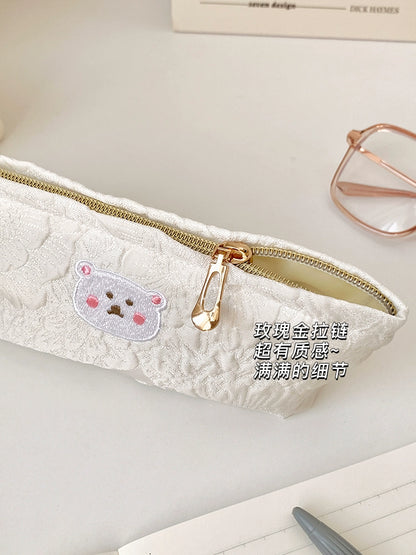 Little White Bear Original Pencil Case INS Style K-style Cute Young Adult High-Looking Large Capacity New Pencil Stationery Box