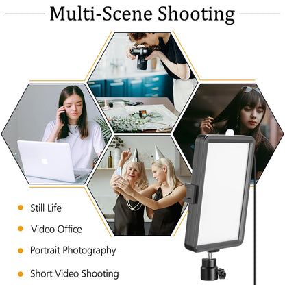 SH 6 inch LED Video Light For Live Streaming Photo Studio Light Panel Photography Dimmable Flat-panel Fill Lamp 3300-5600K