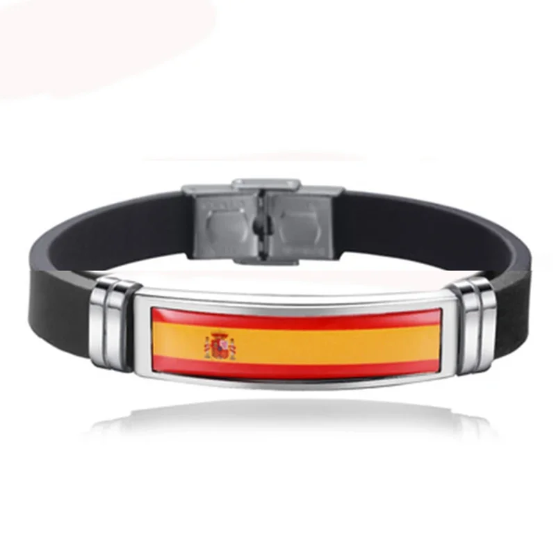 New Arrived National Flag Bracelet for Men Portugal Spain Belgium Germany Venezuela France Poland Brazil Canada USA Bangle Gift