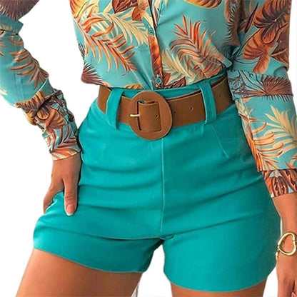 Women Shorts Bottoms Hot Pants Summer Chic Solid Color Back Zipper Hot Pants High Waist Solid Color Back Zipper Slim Shorts