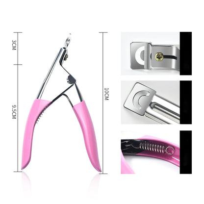 1PC Colors U-shaped Fake Nail Cutter Clippers 13*9cm Professional Acrylic False Clippers DIY Guillotine Cut Manicure Knife Tool*