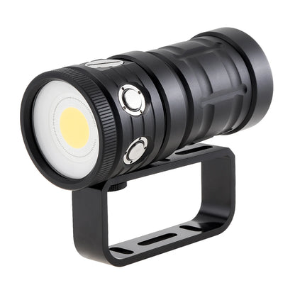 SecurityIng Professional Photography Light Highlight Lamp 18000 Lumen COB LED Diving Flashlight IPX-8 100M Camera Video Torch