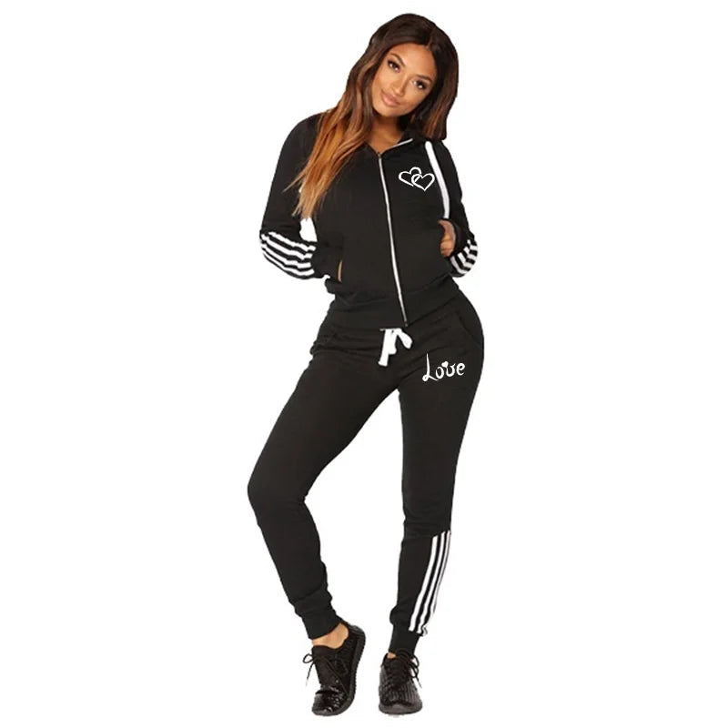 Fashion Women tracksuits Sports Wear Jogging Suits Ladies Hooded Tracksuit Set Clothes Hoodies+Sweatpants Sweat Suits Store ARBELLA'S