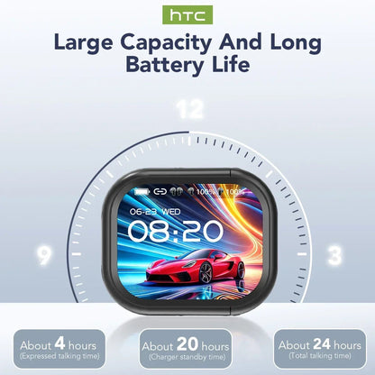 HTC NE20 Bluetooth V6.0 Earphones AI Translator Earbuds OWS LCD Touch Screen Sport Wireless Headphones HD Stereo Sound Longlife Store ARBELLA'S